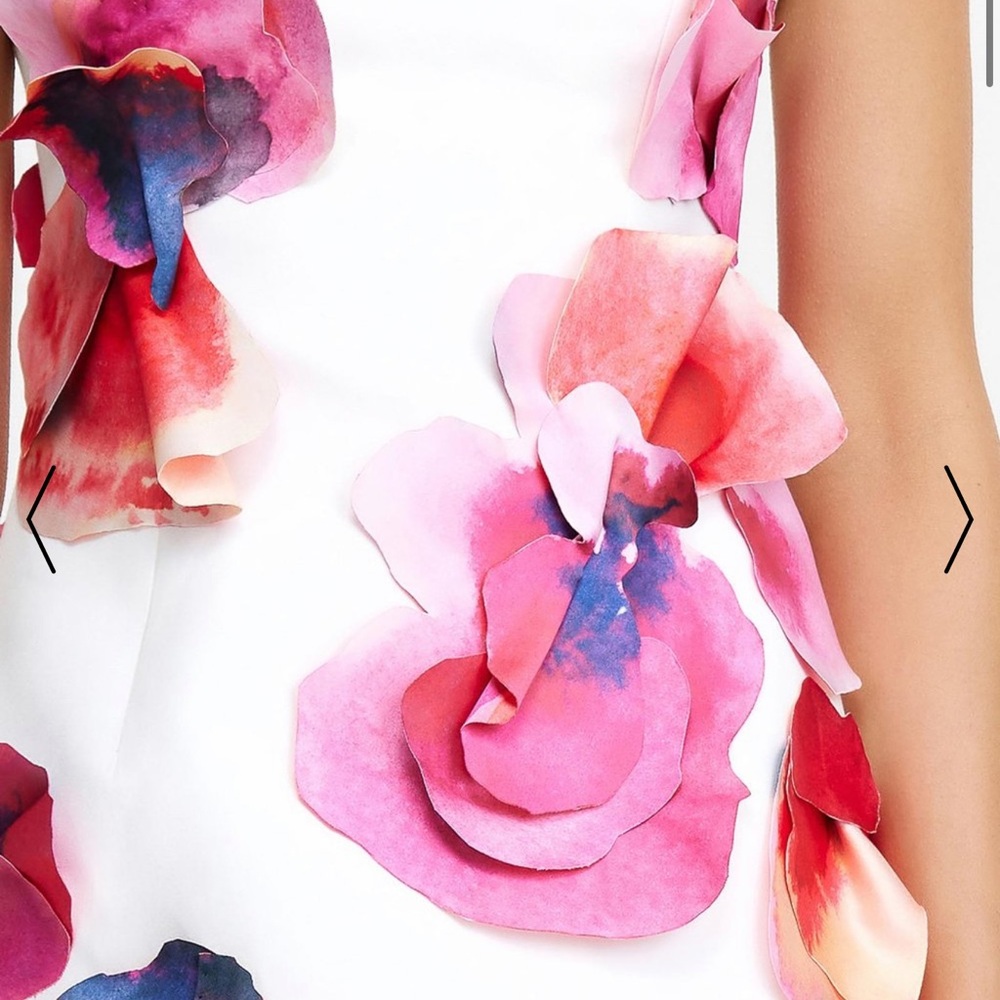 Acler White Dress with Pink Floral Design - Picture 4 of 4